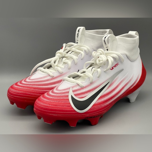 Nike Zoom Air Vapor Pro 1 Football Cleats White Red FB3298-102 Men’s Size 8 NEW - Picture 1 of 9